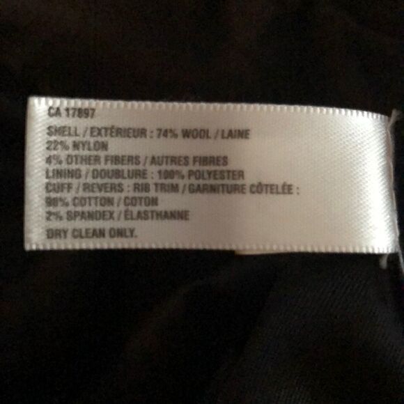 Gap Black & White Plaid Peacoat Classic Checkered Double-Breasted Jacket - XS - Picture 6 of 6